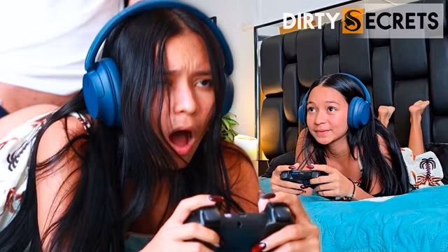 While I Play Video Games, My Stepbrother Fucks Me